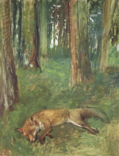 Volpe morta nella boscaglia, 1865 da Edgar Degas